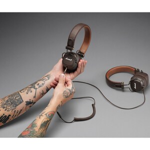 Marshall Major III Com fios Na orelha, Headset Estéreo Fone de ouvido - Castanho - Binaural - Circum-auditivo - 32 Ohm - 2