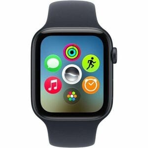 Apple Watch SE 3 GPS 40mm Midnight Aluminium Case with Navy Blue Sport Band - S/M