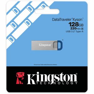 Kingston DataTraveler Kyson 128 GB USB 3.2 (Gen 1) Type A Unidade Flash - 220 MB/s Velocidade de leitura