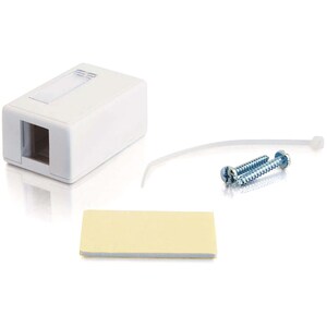 C2G 1-Port Keystone Jack Surface Mount Box - White - 1 x Socket(s) - White