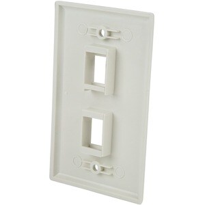 StarTech.com Dual Outlet RJ45 Universal Wall Plate White - Mounting plate - white - 2 ports - for P/N: C6KEY110BL - C6KEY1