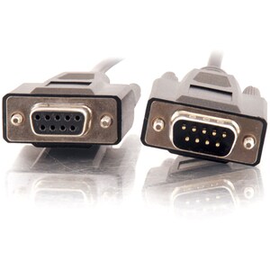 C2G 6ft DB9 M/F Extension Cable - Black - DB-9 Male Serial - DB-9 Female Serial - 6ft - Black