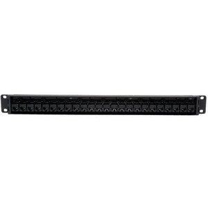 Tripp Lite 24-Port Cat5e Cat5 Feedthrough Patch Panel Rackmount 1URM RJ45 Ethernet TAA - Feedthrough Patch Panel, RJ45 Eth