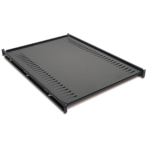 Fixed Shelf - 250lbs/114kg, Black - 1U