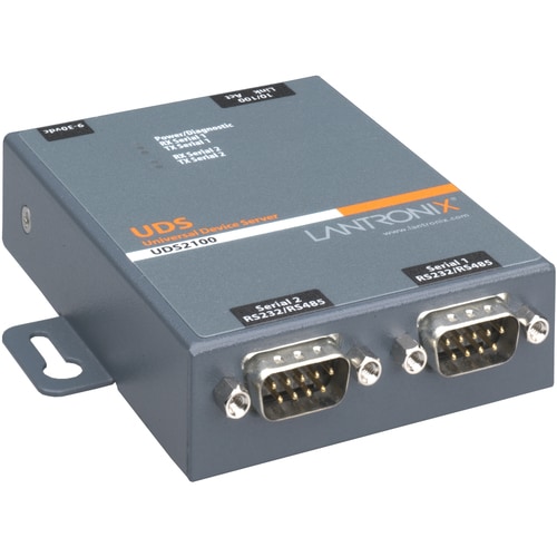 Lantronix UDS2100 2-Port Device Server - 2 x DB-9 , 1 x RJ-45