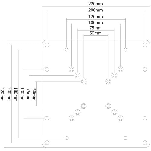 Neomounts Neomounts Pro FPMA-VESA200 Mounting Adapter for Flat Panel Display - Silver - 25.4 cm to 91.4 cm (36") Screen Su
