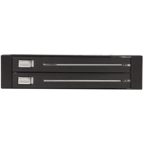 StarTech.com 2 Drive 2.5in Trayless Hot Swap SATA Mobile Rack Backplane - Storage bay adapter - black - 2 x Total Bay - 2 