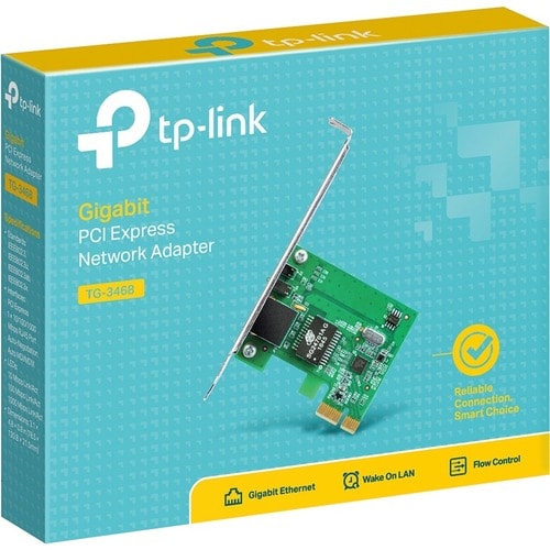 Carte Gigabit Ethernet pour PC - TP-Link TG-3468 - 10/100/1000Base-T - Carte Enfichable - PCI Express x1 - 8 Gbit/s Taux d