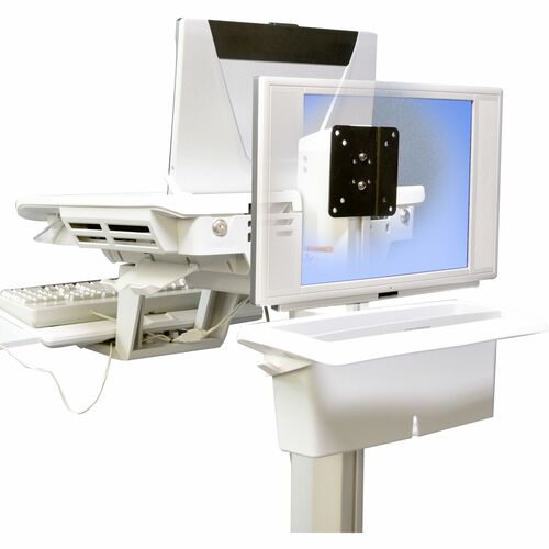 Ergotron Wandhalterung für Display, Mobile Workstation, Display, LCD-Display, Medizinischer Wagen, Display-Wagen - Schwarz