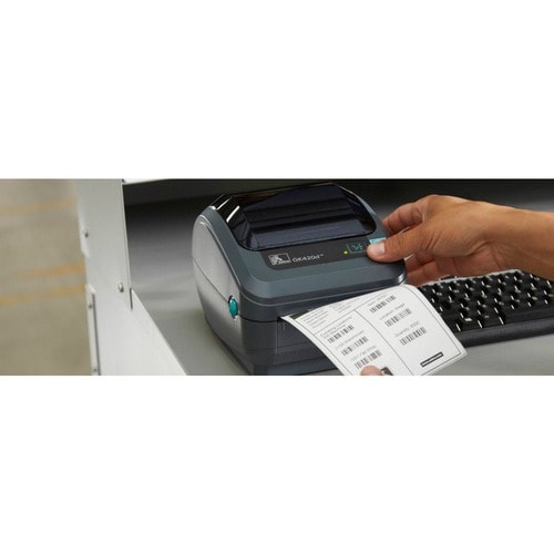 Zebra GK420d Desktop Direct Thermal Printer - Monochrome - Label Print - Fast Ethernet - USB - 103.89 mm (4.09"") Print Wi
