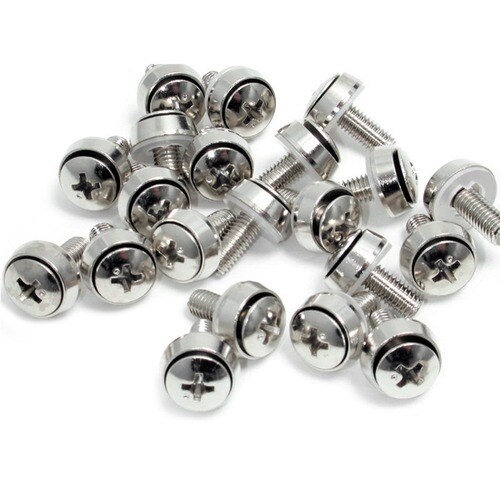 StarTech.com 50 Pkg M6 Mounting Screws for Server Rack Cabinet - Rack Screw - Stainless Steel - Silver - 50 / Pack