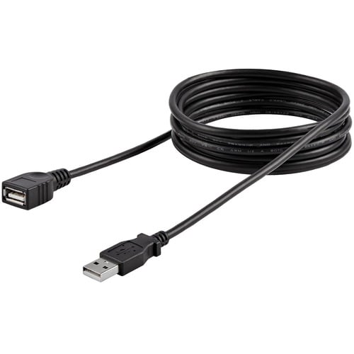 StarTech.com 6 ft Black USB 2.0 Extension Cable A to A - M/F - Cable for Peripheral Device, PC, MAC, Printer - First End: 