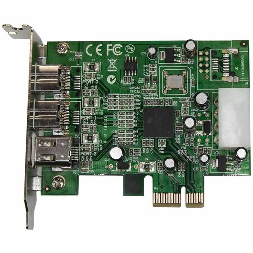 StarTech.com 3 Port 2b 1a Low Profile 1394 PCI Express FireWire Card Adapter - PCI Express 1394a - PCIe FireWire 400 Card 