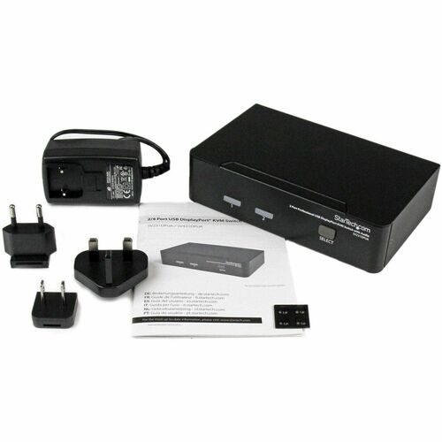 CONMUTADOR SWITCH PROFESIONAL 2 PUERTOS KVM DISPLAYPORT USB