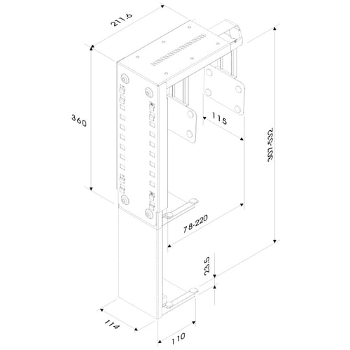 CPU/PC HOLDER.PC H:30-53.W:8-22 CREAM