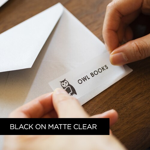 TZE-M31 LAMINATED TAPE 12MM 8M BLACK ON CLEAR MATT