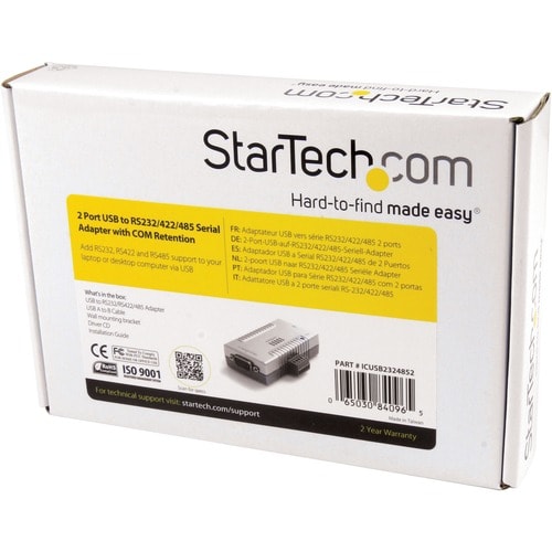 StarTech.com USB auf 2x Seriell Adapter - USB zu RS232 / RS422 / RS485 Seriell Konverter (COM) - USB 2.0 - PC - 1 x Anzahl