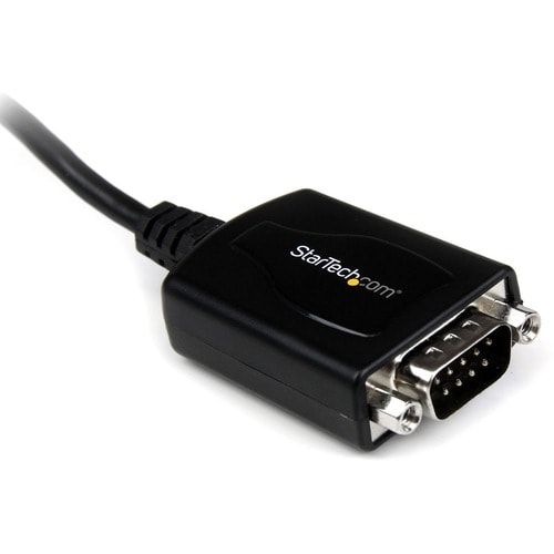 StarTech.com Cable .3m USB a Puerto Serial Serie RS232 DB9 con Retención del Puerto de Asignación COM - Negro
