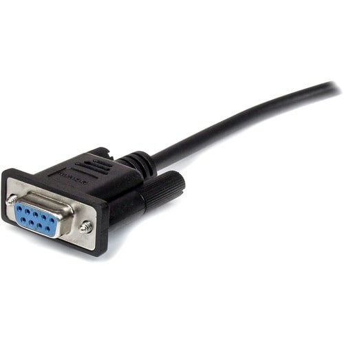 StarTech.com 0.5m Black Straight Through DB9 RS232 Serial Cable - DB9 RS232 Serial Extension Cable - Male to Female Cable 