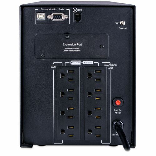 UPS de línea interactiva CyberPower Smart Application PR1500LCD - 1.50kVA/1.05kW - Minitorre - 8Hora(s) Recharge - 110 V A