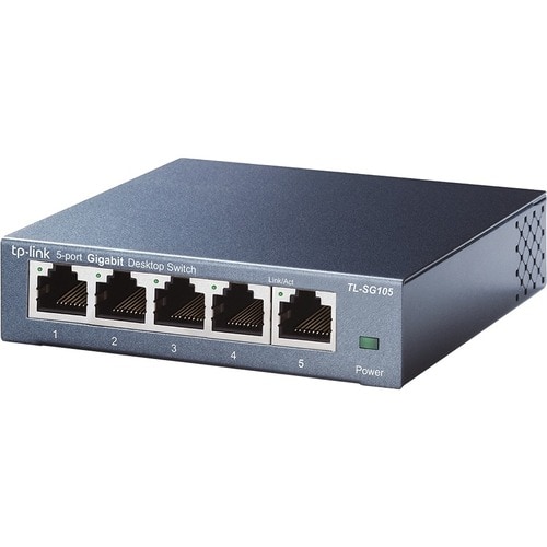 Commutateur Ethernet TP-Link TL-SG105 5 Ports - Gigabit Ethernet - 10/100/1000Base-T - 2 Couche supportée - Paire torsadée