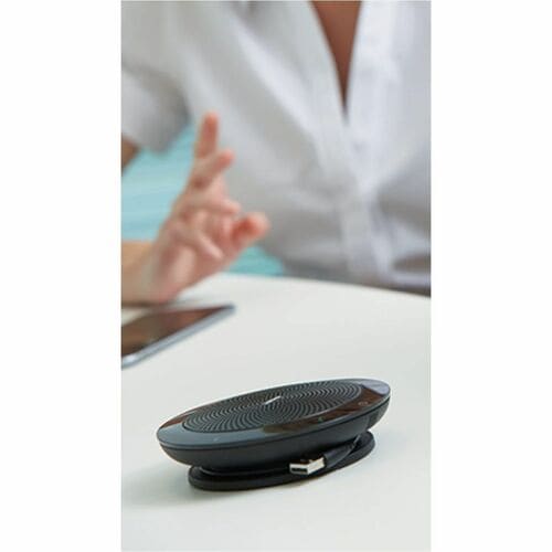 Jabra Speak 510 Wired/Wireless Bluetooth Speakerphone - Skype for Business - Black - 4 Meeting Persons Capacity - Omni-dir