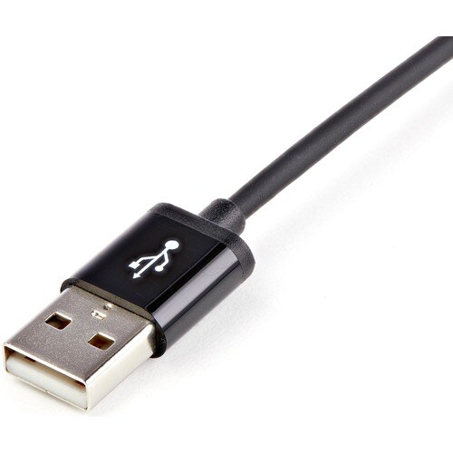 StarTech.com 2m (6ft) Long Black Apple® 8-pin Lightning Connector to USB Cable for iPhone / iPod / iPad - Cable for iPod, 