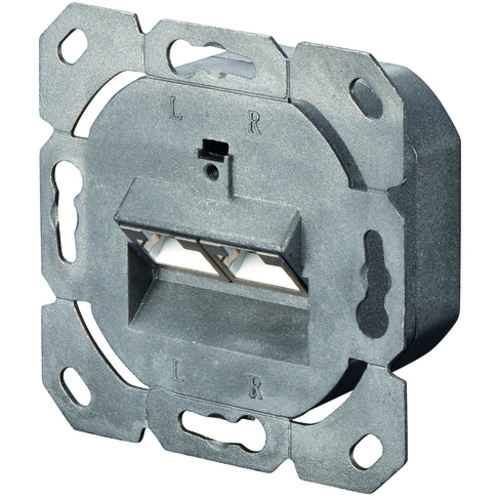 Digitus CAT 6A Klasse EA Netzwerkdose, designkompatibel, geschirmt, Unterputz. Buchsen-Typ: 2 x RJ-45, Anzahl Module (max.