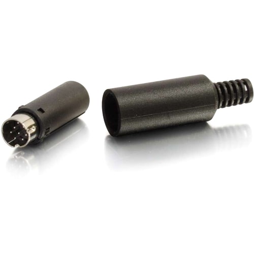 8PIN MINI DIN MALE BLACK BOOT