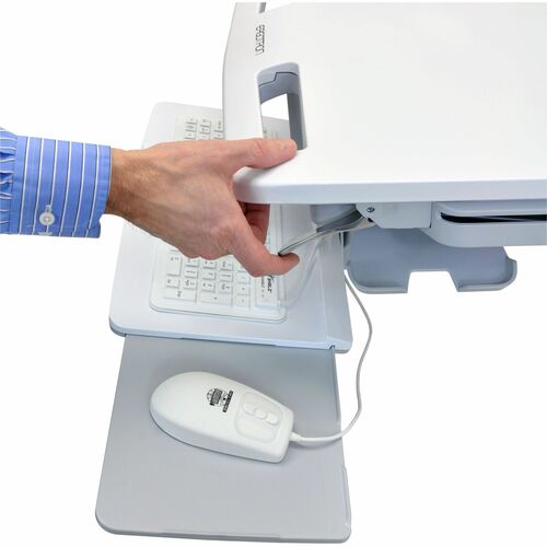 Ergotron StyleView Medizinische Warenkorb - 15,88 kg Belastbarkeit - 4 Rollen - 10,16 cm (4 Zoll) Rollengr�ße - Aluminium,