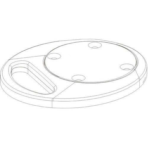 Neomounts Neomounts Pro FPMA-D9GROMMET Grommet Mount - Silver - Silver