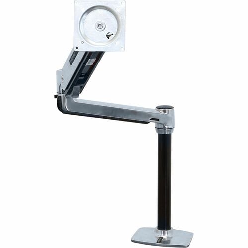 Ergotron Mounting Arm for Display Screen, Digital Signage Display, LCD Display, TV - Polished Aluminum - Height Adjustable