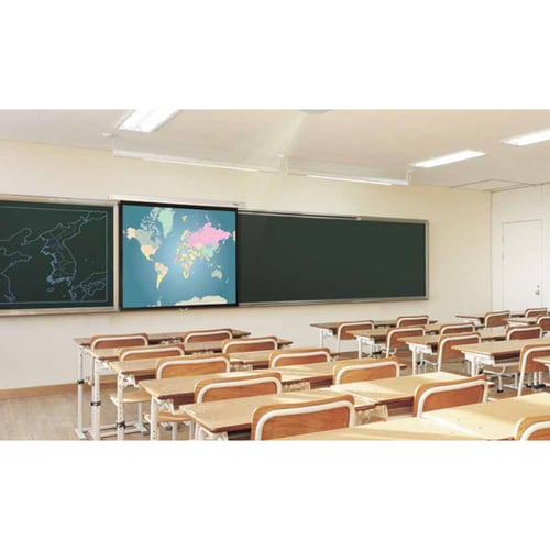 Optoma DS-9092PWC 233.7 cm (92") Manual Projection Screen - Front Projection - 16:9 - Matte White - 114.5 cm (45.1") Heigh