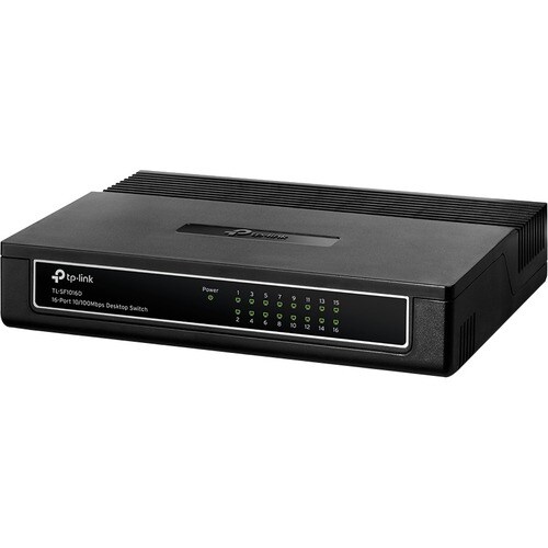 TP-Link TL-SF1016D 16 Puertos Conmutador Ethernet - Fast Ethernet - 10/100Base-TX - 2 Capa compatible - Par trenzado - De 