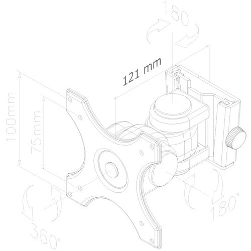 Neomounts Neomounts Pro FPMA-W250BLACK Wall Mount for Flat Panel Display - Black - 25.4 cm to 68.6 cm (27") Screen Support