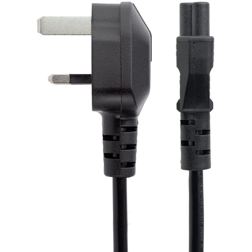 StarTech.com 2m Laptop Power Cord - 3 Slot for UK - BS-1363 to C5 Clover Leaf Power Cable Lead - 6.5ft (2m) UK Laptop Powe