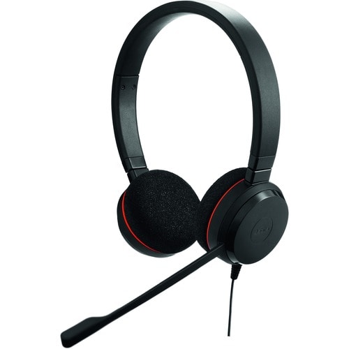 Jabra EVOLVE 20 MS Stereo USB Headband, Noise cancelling, USB connector, with mute-button and volume control on the cord, 