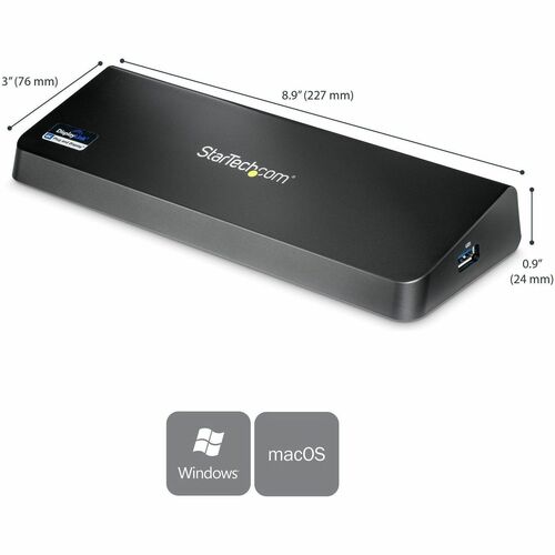 StarTech.com USB 3.0 Docking Station Dual Monitor with HDMI & 4K DisplayPort - 4x USB-A, Ethernet - USB Type A Universal L