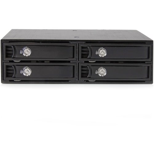 StarTech.com 4x Festplatten Wechselrahmen für 2,5 Zoll SATA / SAS Laufwerke - 4 x HDD unterstützt - 4 x SSD unterstützt - 