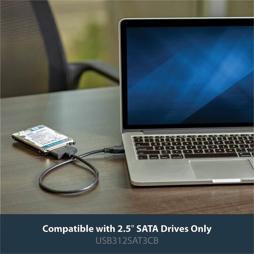 StarTech.com USB 3.1 (10Gbps) Adapter Cable for 2.5" SATA SSD/HDD Drives - Supports SATA III (6 Gbps) - USB Powered - Conn