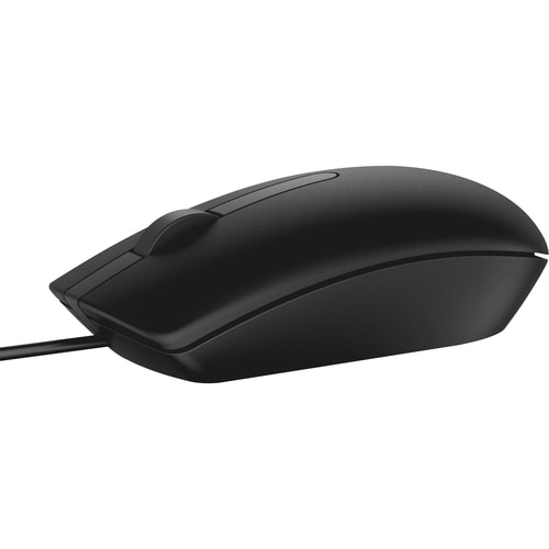 Dell MS116 Mouse - USB - Optical - 2 Button(s) - Black - Cable - 1000 dpi - Scroll Wheel