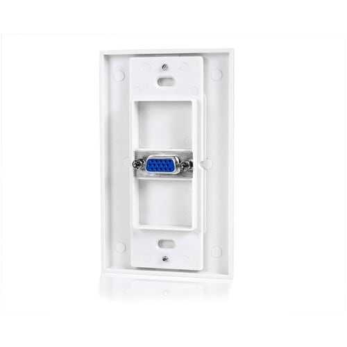 StarTech.com Toma de pared para VGA y una sola salida, 15 pines, hembra - Color blanco - 1-gang - 1 x Puerto(s) VGAfor