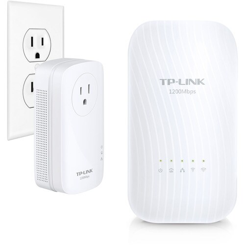 TP-Link TL-WPA8730 Powerline Network Adapter - 3 x Network (RJ-45) - 1200 Mbit/s Powerline - 300 m Distance Supported - Wi