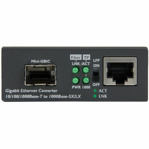 StarTech.com Transceiver/Medienkonverter - TAA-konform - 1 Anschluss(e) - 1 x Netzwerk (RJ-45) - Glasfaserleitung, Twisted