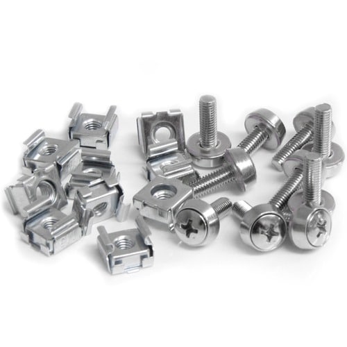 StarTech.com CABSCREWM5 - TAA-konform - Käfigmutter, Rack-Schraube - 12 mm - Edelstahl - Silber - 50 / Paket