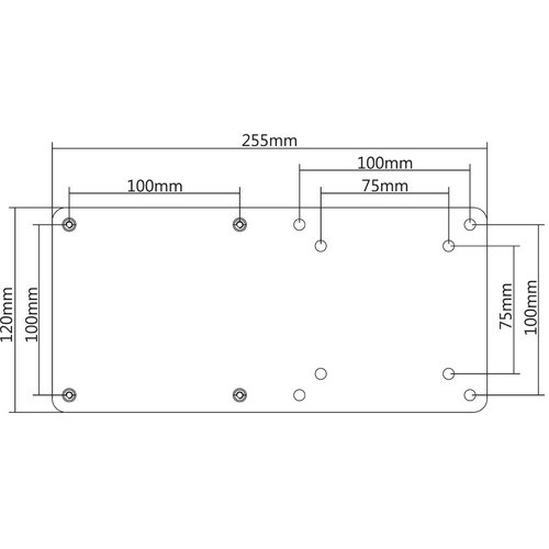 Neomounts Neomounts Pro THINCLIENT-01 Mounting Adapter for Thin Client - Black - 3 kg Load Capacity - 75 x 75, 100 x 100