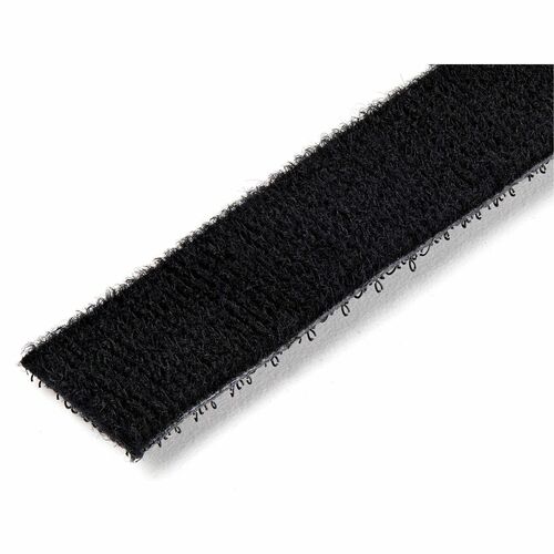 StarTech.com Hook-and-Loop Cable Management Tie - 100 ft. Bulk Roll - Black - Cut-to-Size Cable Wrap / Straps - Organize t