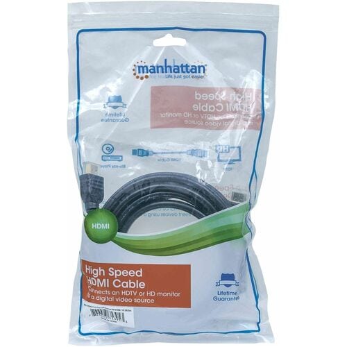 Manhattan Cable HDMI 2.0 intramuro M-M 5.0M - Cable for Reproductor Blu-ray, Consola de juegos, Receptor estéreo, PC, Disp