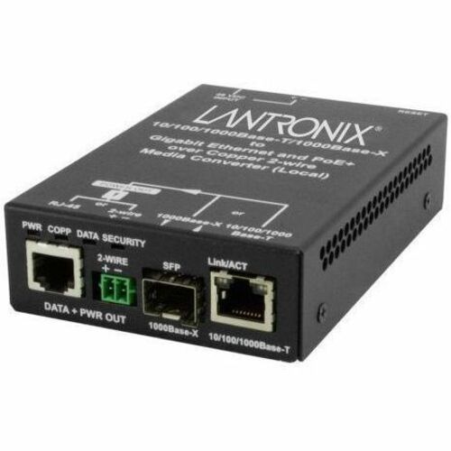 1 10/100/1000Base-T RJ-45 port or 2-Wire Terminal Block combo port + 1 10/100/1000Base-T IEEE 802.3af/at or 1 100/1000Base