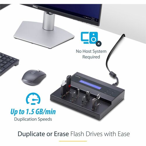 StarTech.com Standalone 1 to 7 USB Thumb Drive Duplicator/Eraser, USB Flash Drive Copier/Cloner, Sector-by-Sector Copy, Sa